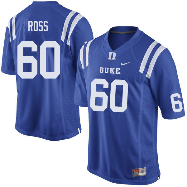 Duke Blue Devils #60 Colin Ross College Football Jerseys Sale-Blue